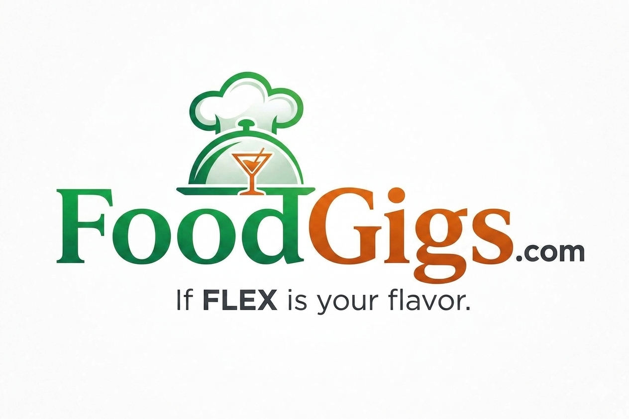 FoodGigs.com logo with the tagline If FLEX is your flavor.